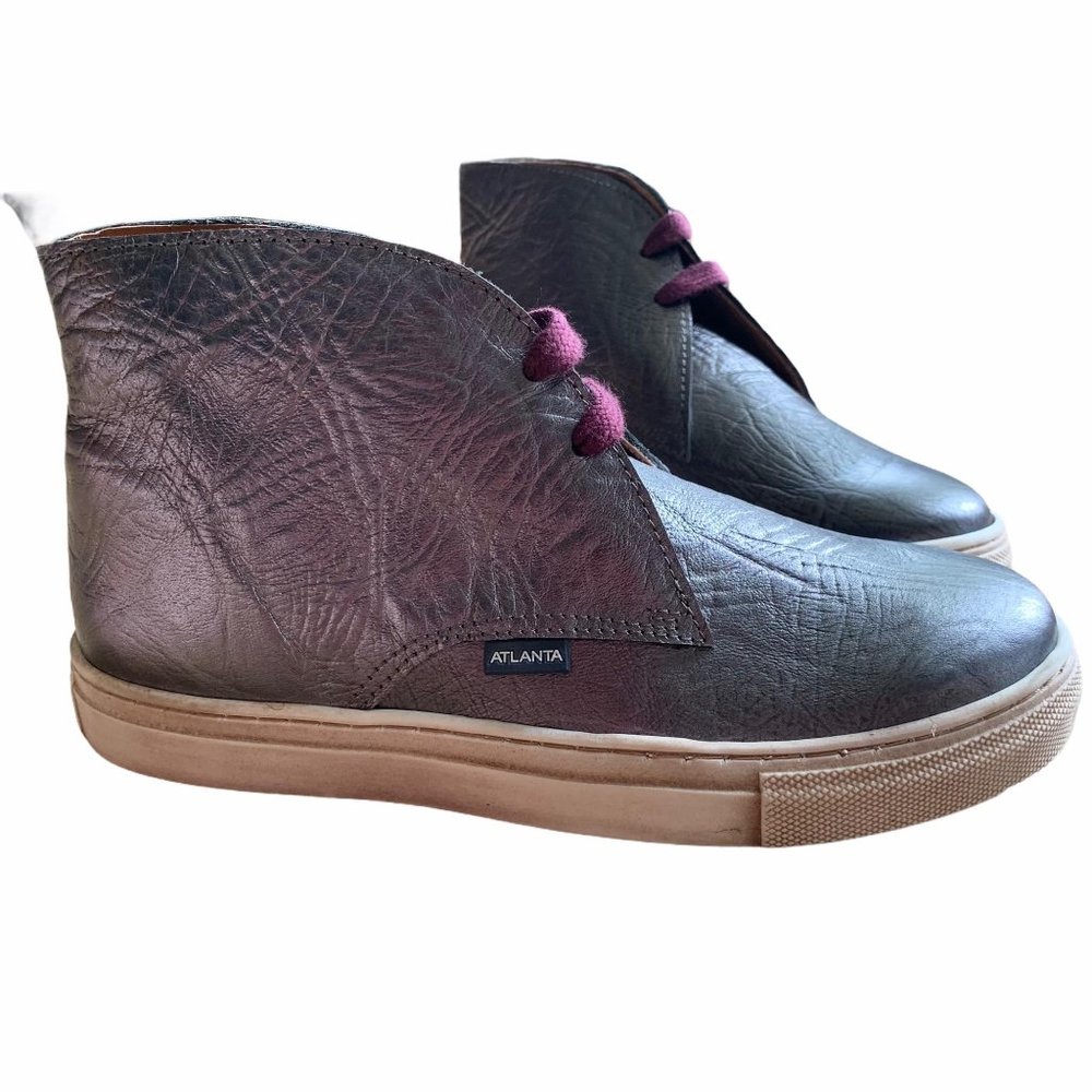 NEW Atlanta Moccasins Leather Distressed Sneakers